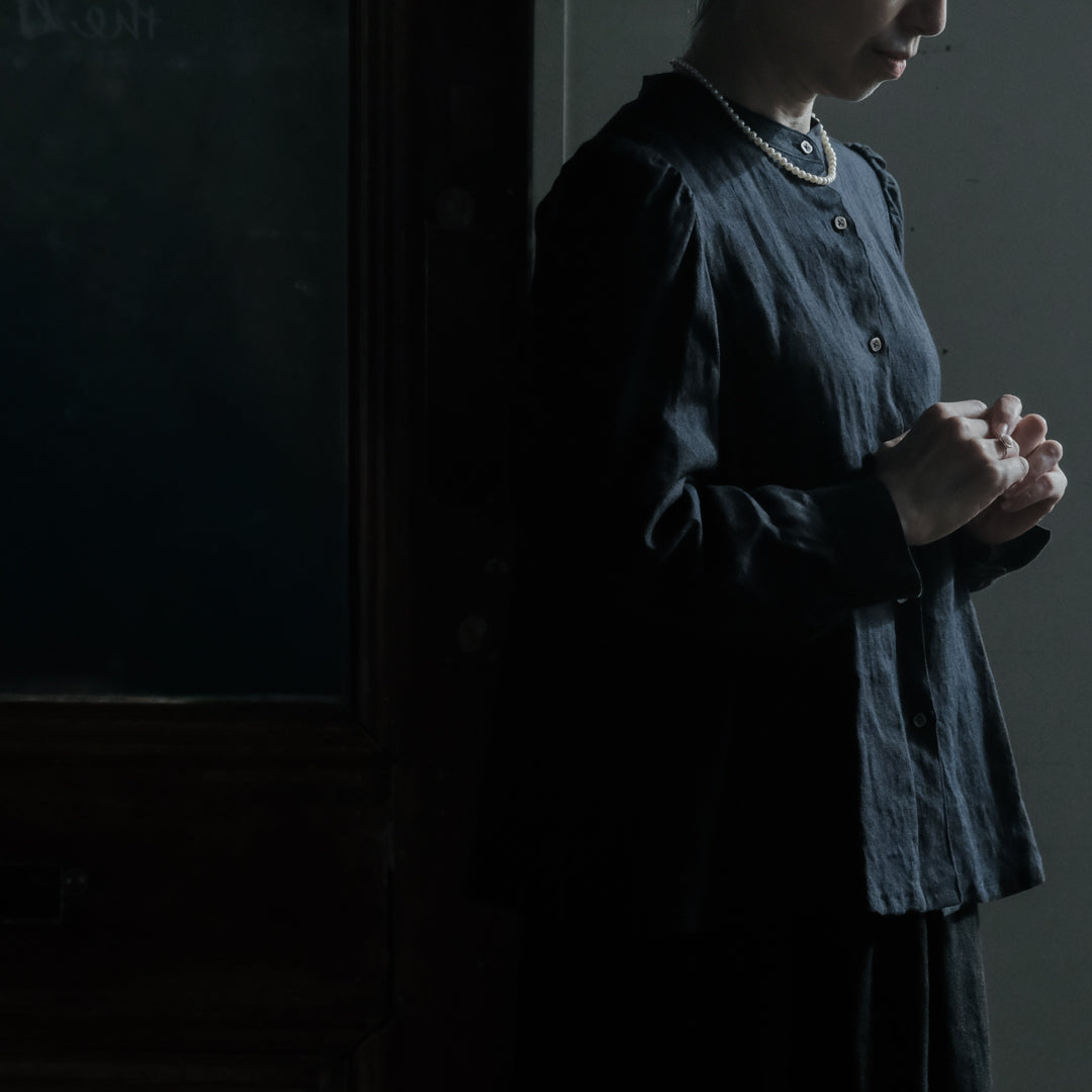 SALUÉ／パフスリーブシャツ／ライトウェイトリネンformal