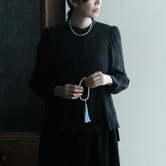 ［SALUÉ］パフスリーブシャツ／ライトウェイトリネンformal