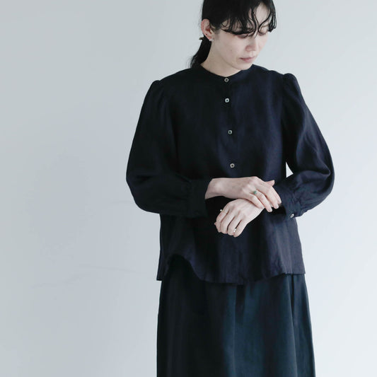 SALUÉ／パフスリーブシャツ／ライトウェイトリネンformal