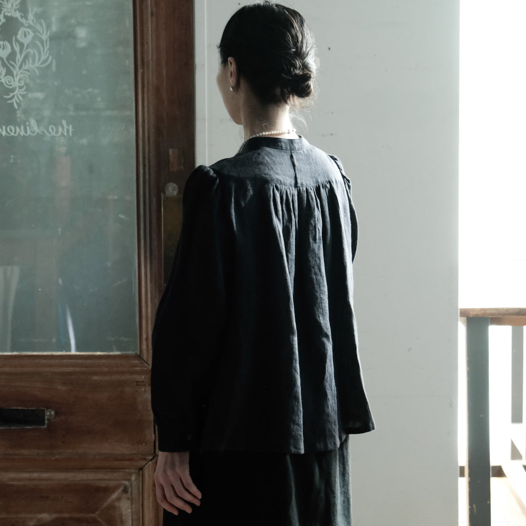 SALUÉ／パフスリーブシャツ／ライトウェイトリネンformal