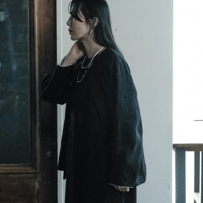 ［SALUÉ］ノーカラージャケット／ヘリンボーンリネンformal