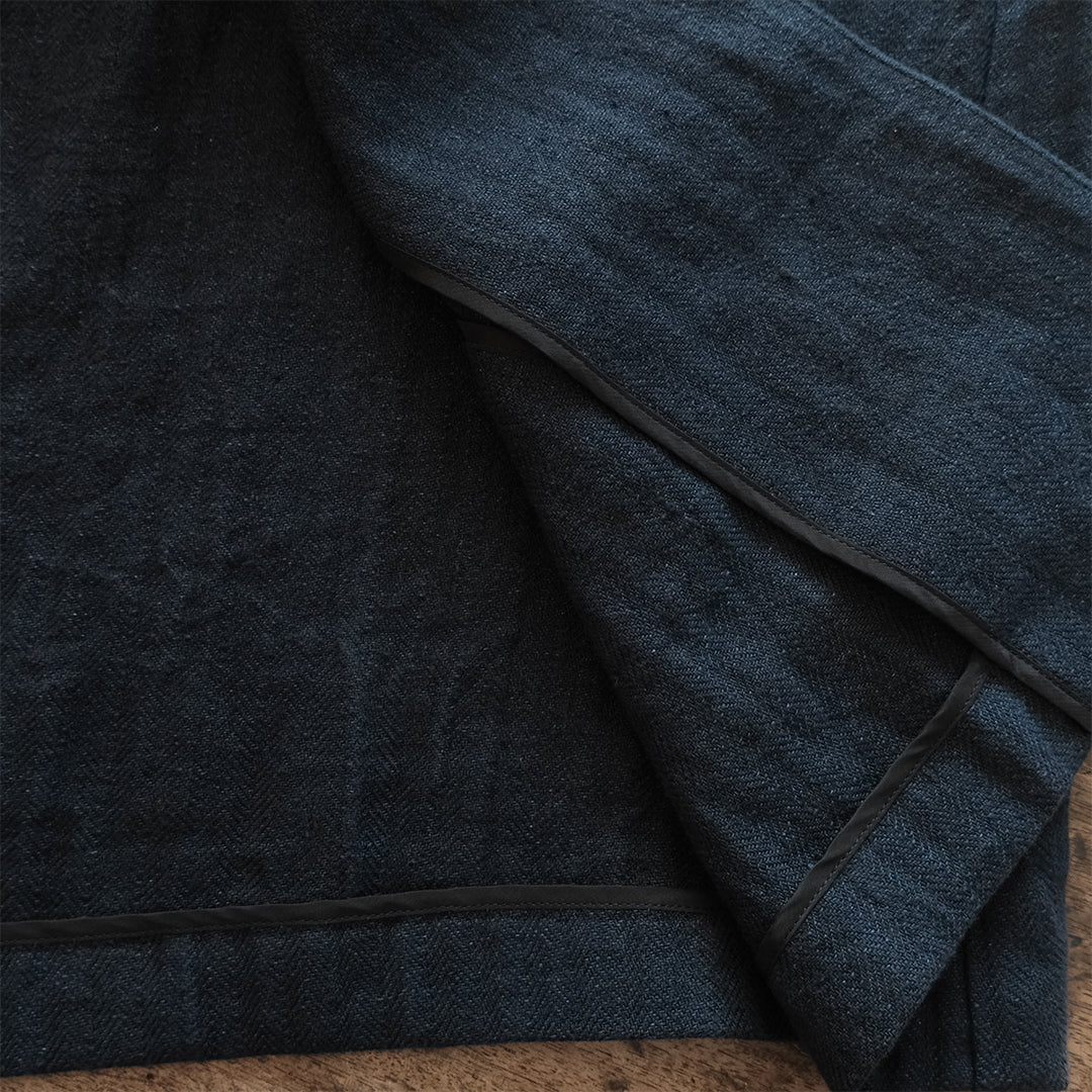 ［SALUÉ］ノーカラージャケット／ヘリンボーンリネンformal