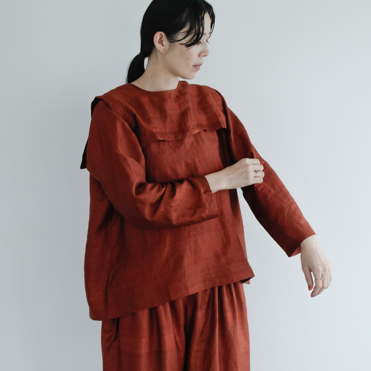 BUNON／Back Button Sailor Blouse（BN4034）