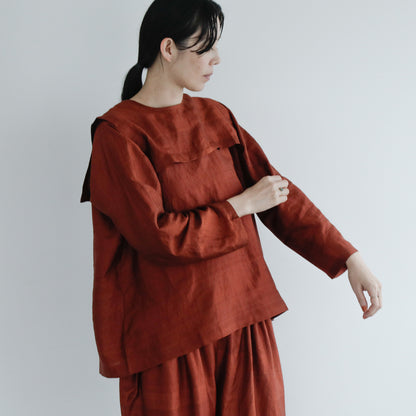 BUNON／Back Button Sailor Blouse（BN4034）