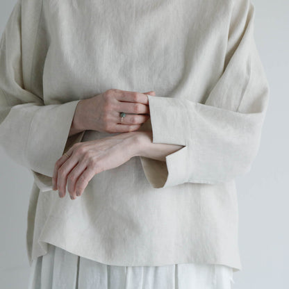 SALUÉ／【予約商品】ボートネックシャツ／リネン
