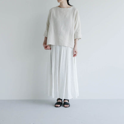 SALUÉ／【予約商品】ボートネックシャツ／リネン