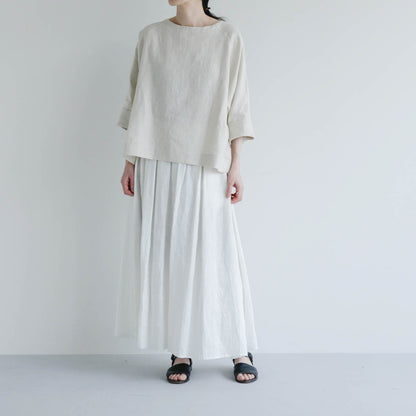 SALUÉ／【予約商品】ボートネックシャツ／リネン