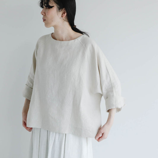 SALUÉ／【一部予約商品】ボートネックシャツ／リネン