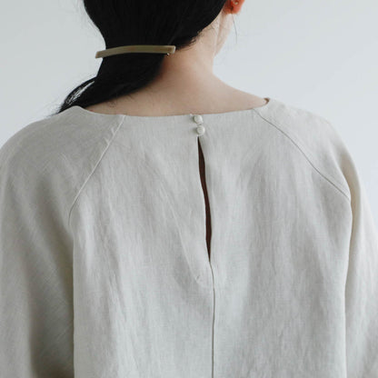 SALUÉ／【予約商品】ボートネックシャツ／リネン
