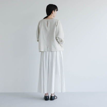 SALUÉ／【予約商品】ボートネックシャツ／リネン