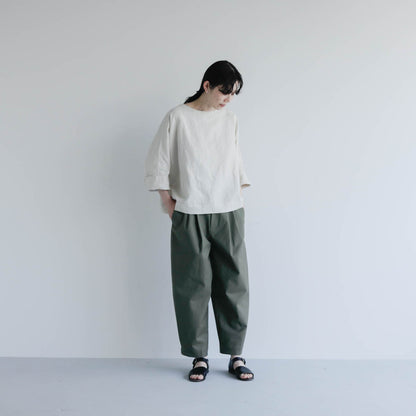 SALUÉ／【予約商品】ボートネックシャツ／リネン