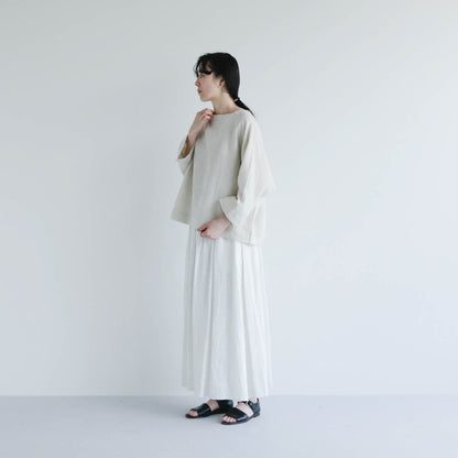 SALUÉ／【予約商品】ボートネックシャツ／リネン