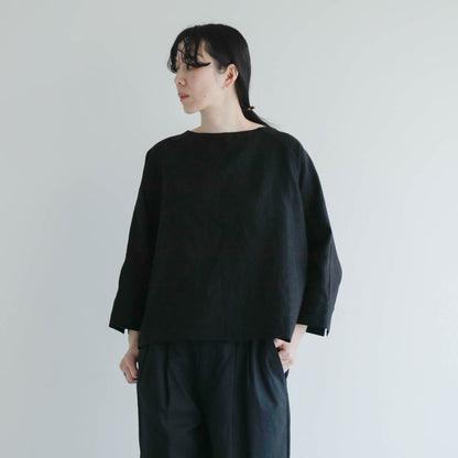 SALUÉ／【予約商品】ボートネックシャツ／リネン