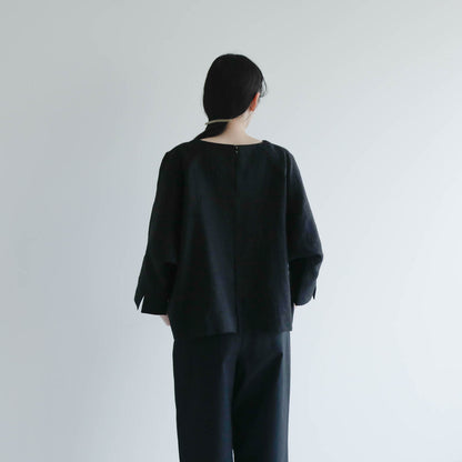 SALUÉ／【予約商品】ボートネックシャツ／リネン