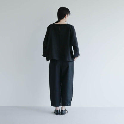 SALUÉ／【予約商品】ボートネックシャツ／リネン