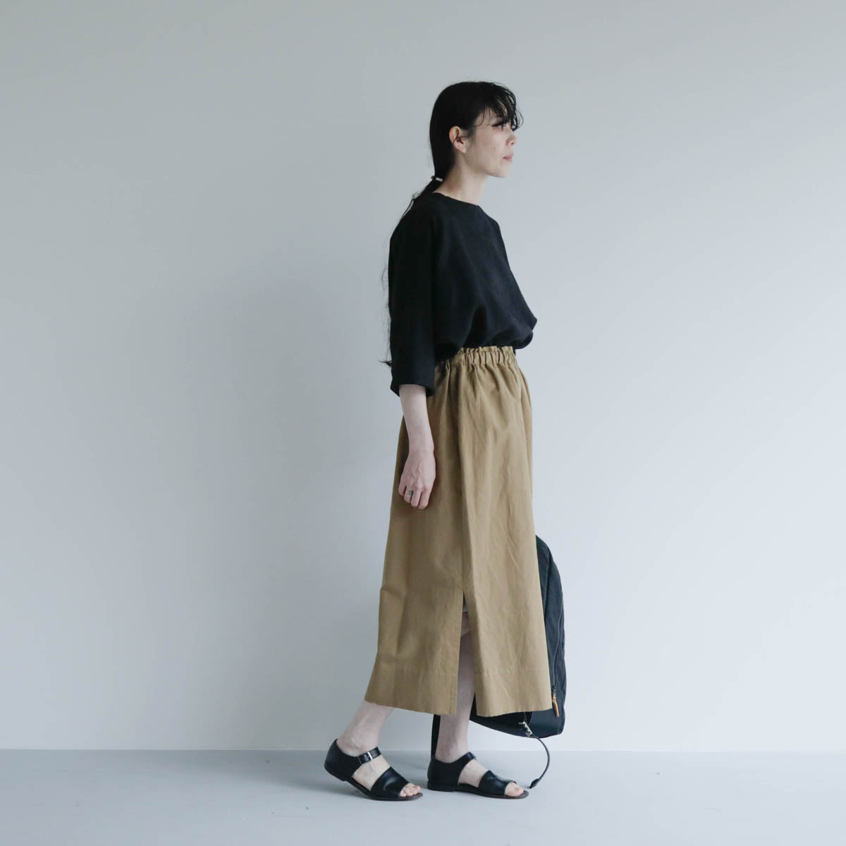 SALUÉ／【予約商品】ボートネックシャツ／リネン