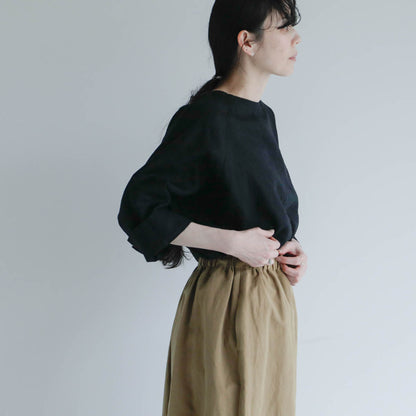 SALUÉ／【予約商品】ボートネックシャツ／リネン