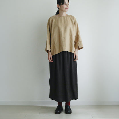 SALUÉ／ボートネックシャツ／リネン