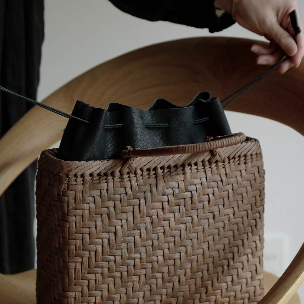 sonor／【受注商品】ドローストリングバッグ（ピッグスキン）