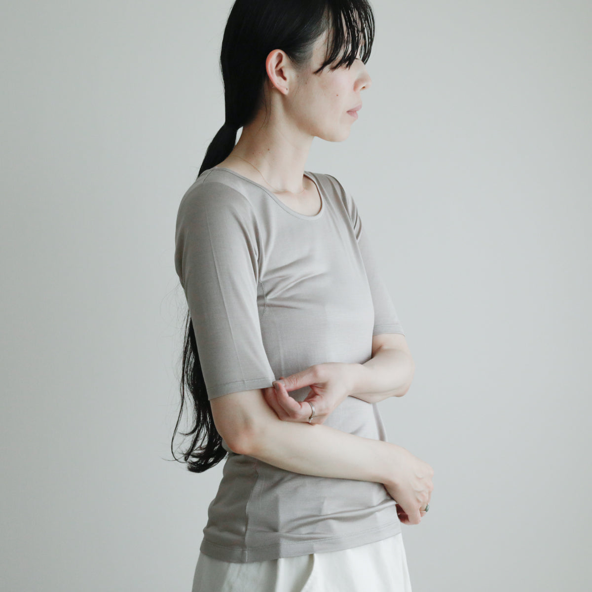 COCOONA SKINWEAR／5分袖ケアインナー