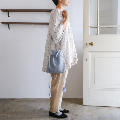 ［BUNON］Embroidery Drawstring Bag