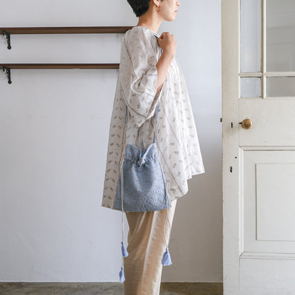 ［BUNON］Embroidery Drawstring Bag