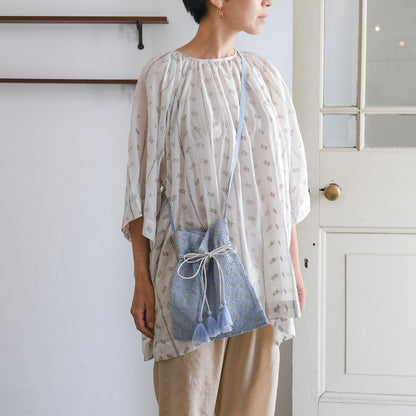 ［BUNON］Embroidery Drawstring Bag