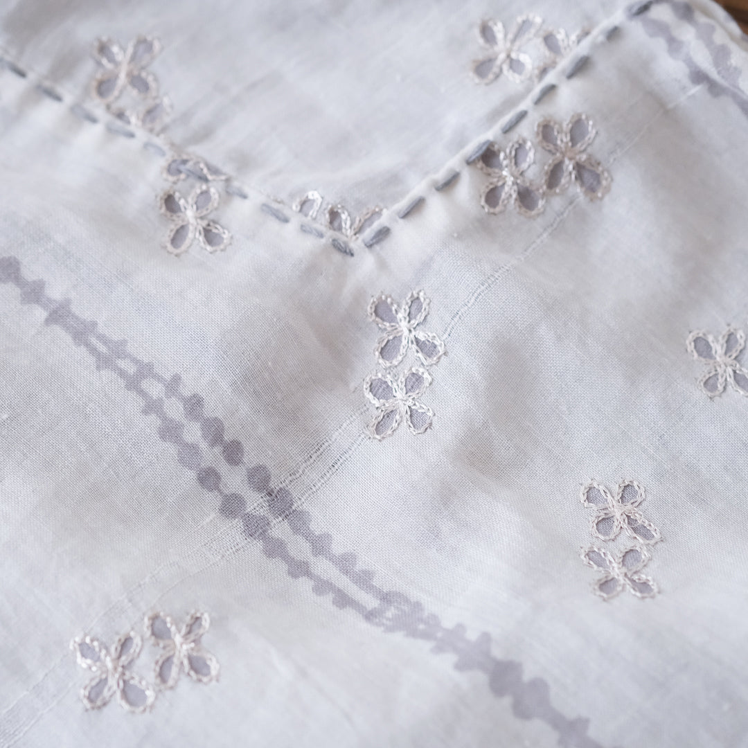［BUNON］Embroidery Gather Dress
