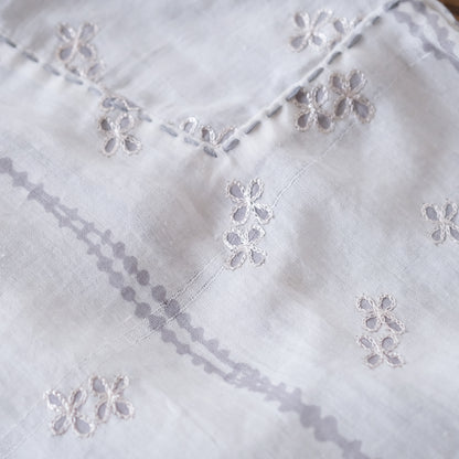 ［BUNON］Embroidery Gather Dress