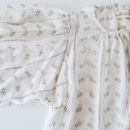 ［BUNON］Embroidery Gather Dress