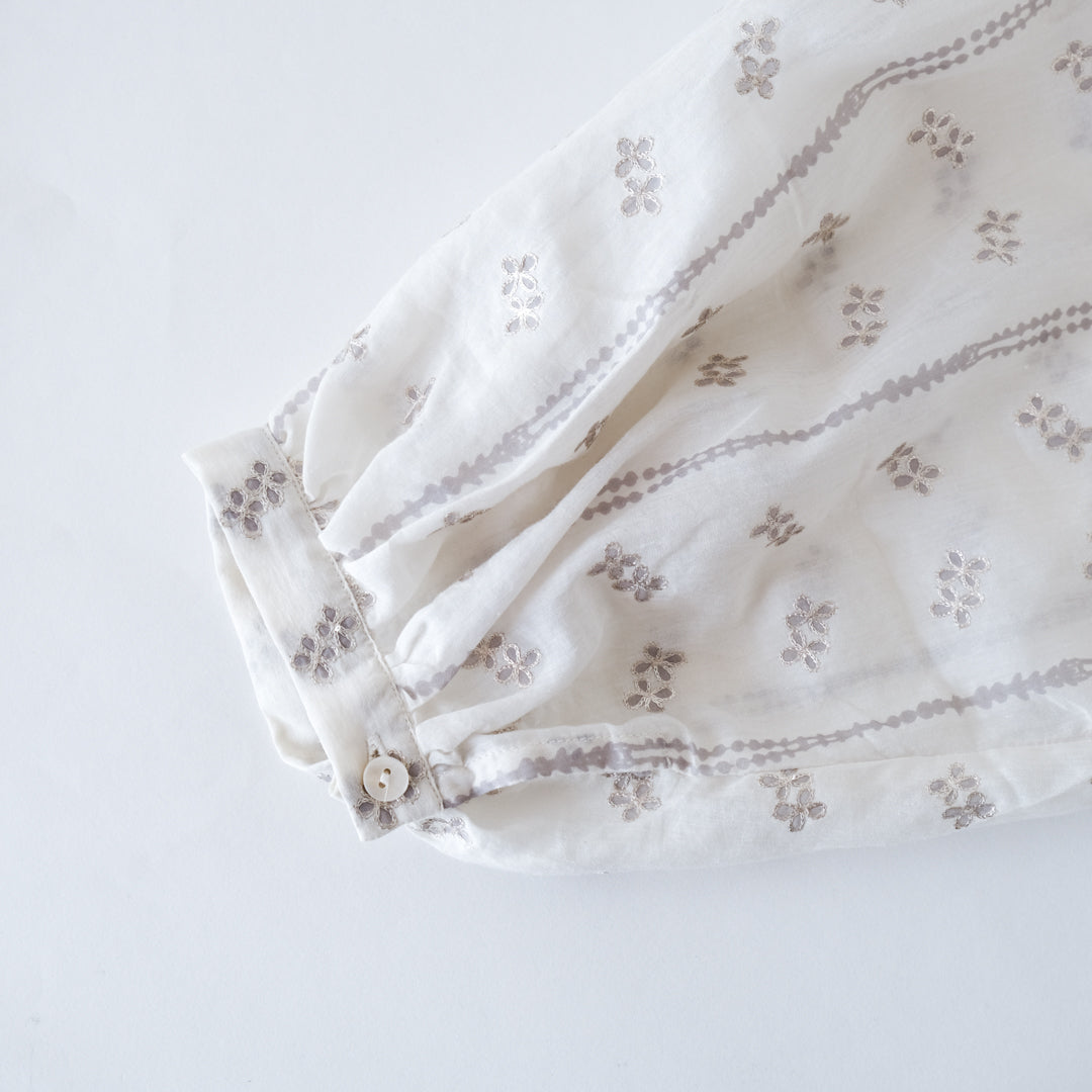 ［BUNON］Embroidery Gather Dress