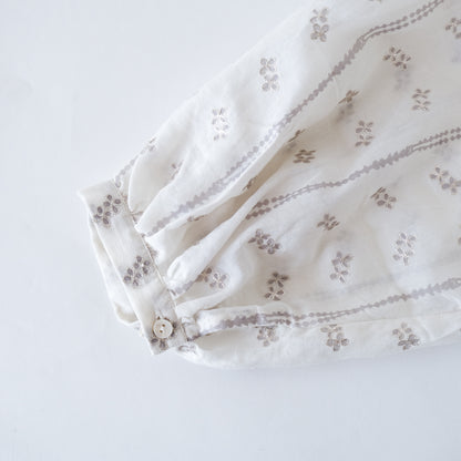 ［BUNON］Embroidery Gather Dress