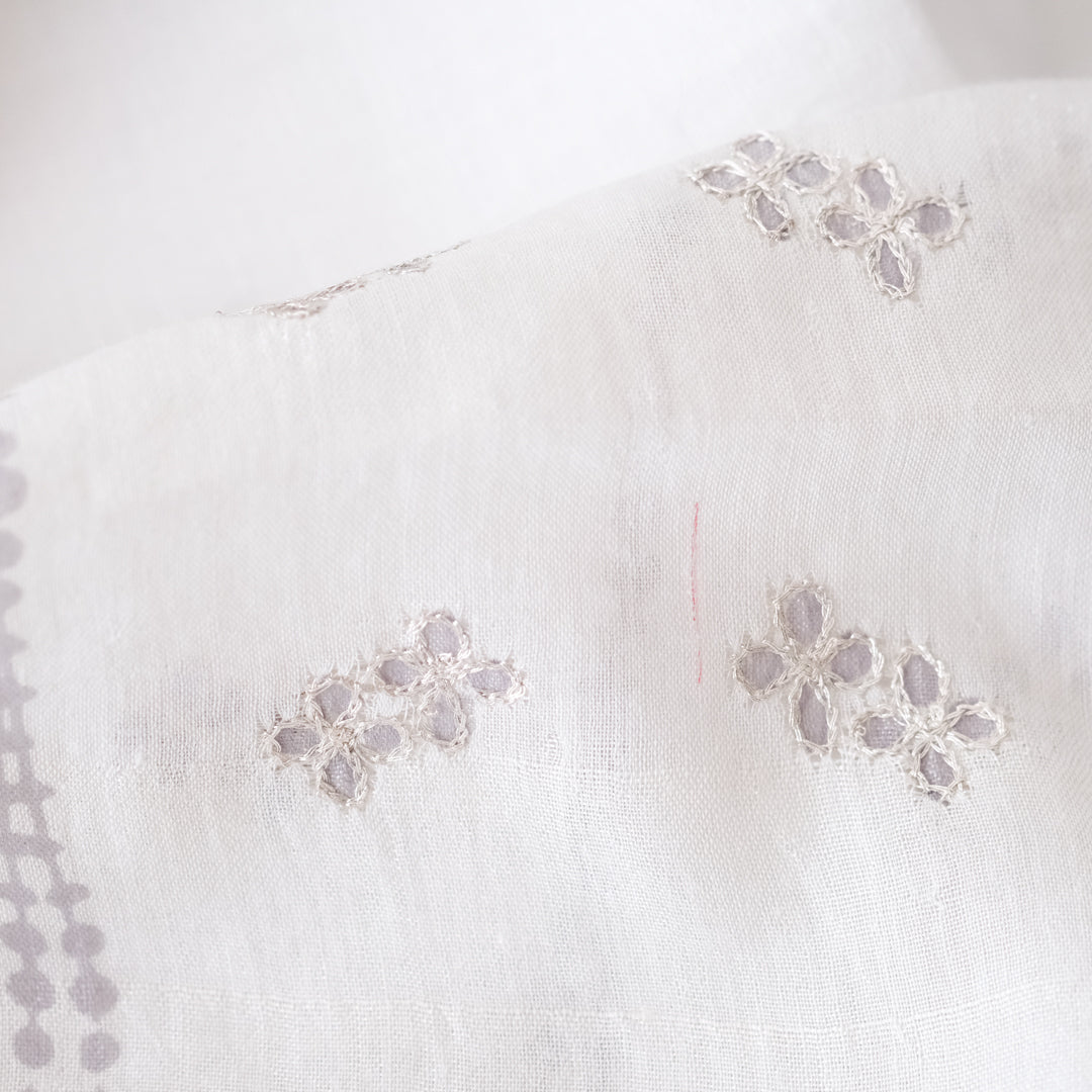 ［BUNON］Embroidery Gather Dress