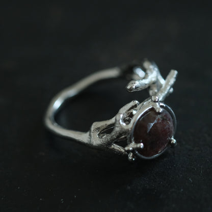 ［装身具LCF］ブラッドショットアイオライトの指輪