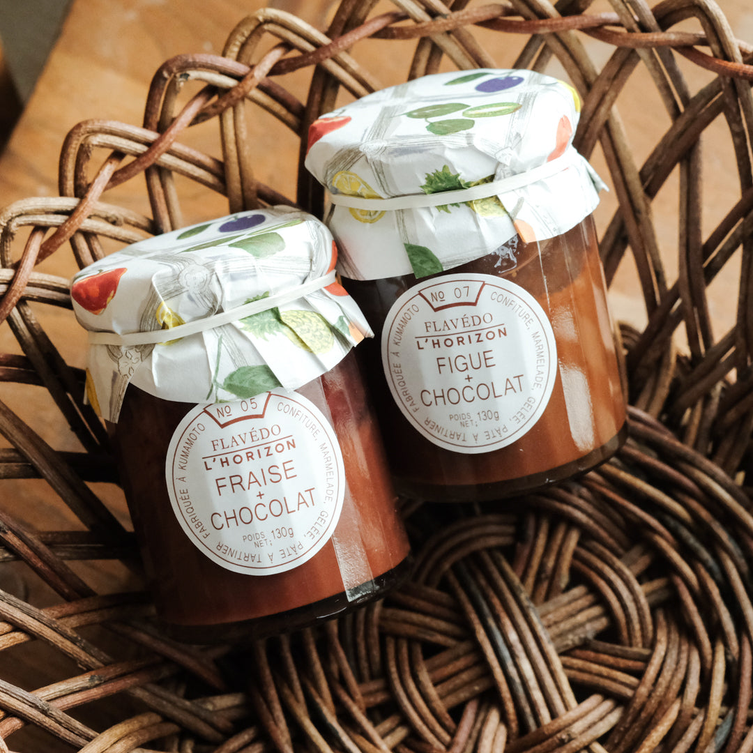 ロリゾンシリーズ／左：いちご＋ショコラ、右：いちじく＋ショコラ