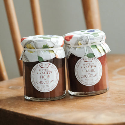 ロリゾンシリーズ／右：いちご＋ショコラ、左：いちじく＋ショコラ