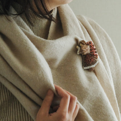 ストールのアクセントに