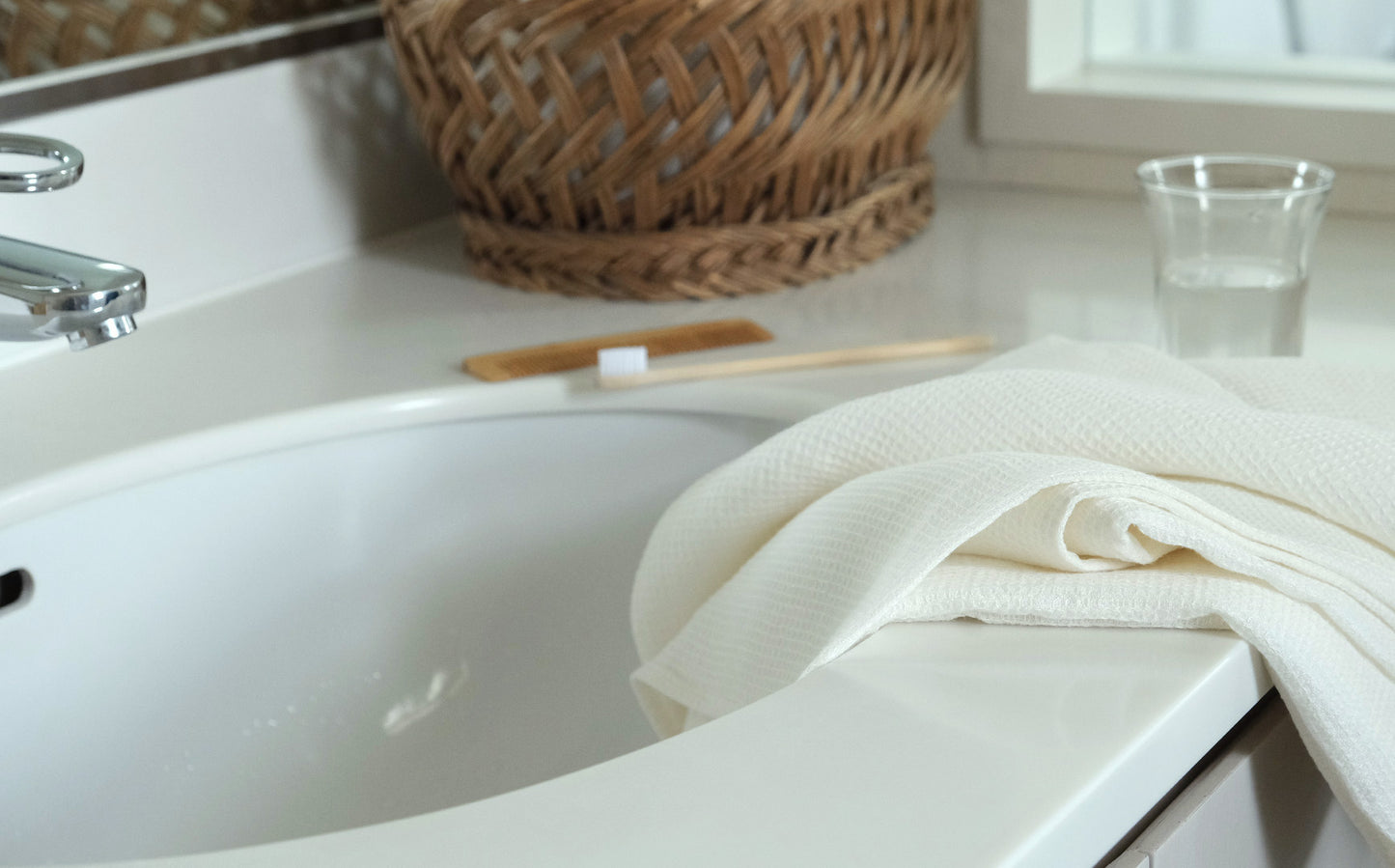 TLB HOME ライトリネンワッフルタオル