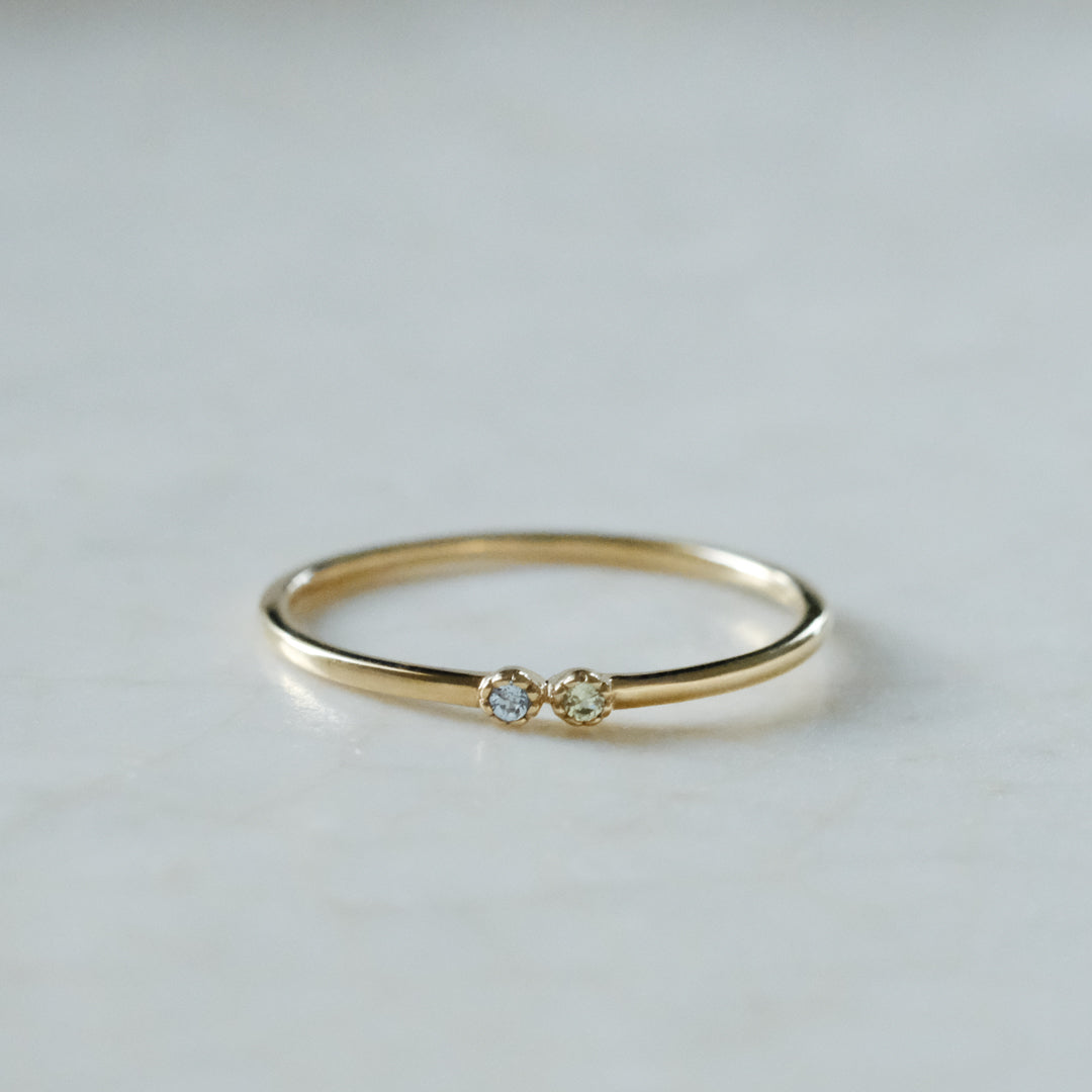 【受注商品】［cobaco］Birthstone Ring_milgrain