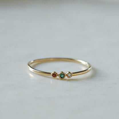【受注商品】［cobaco］Birthstone Ring_milgrain