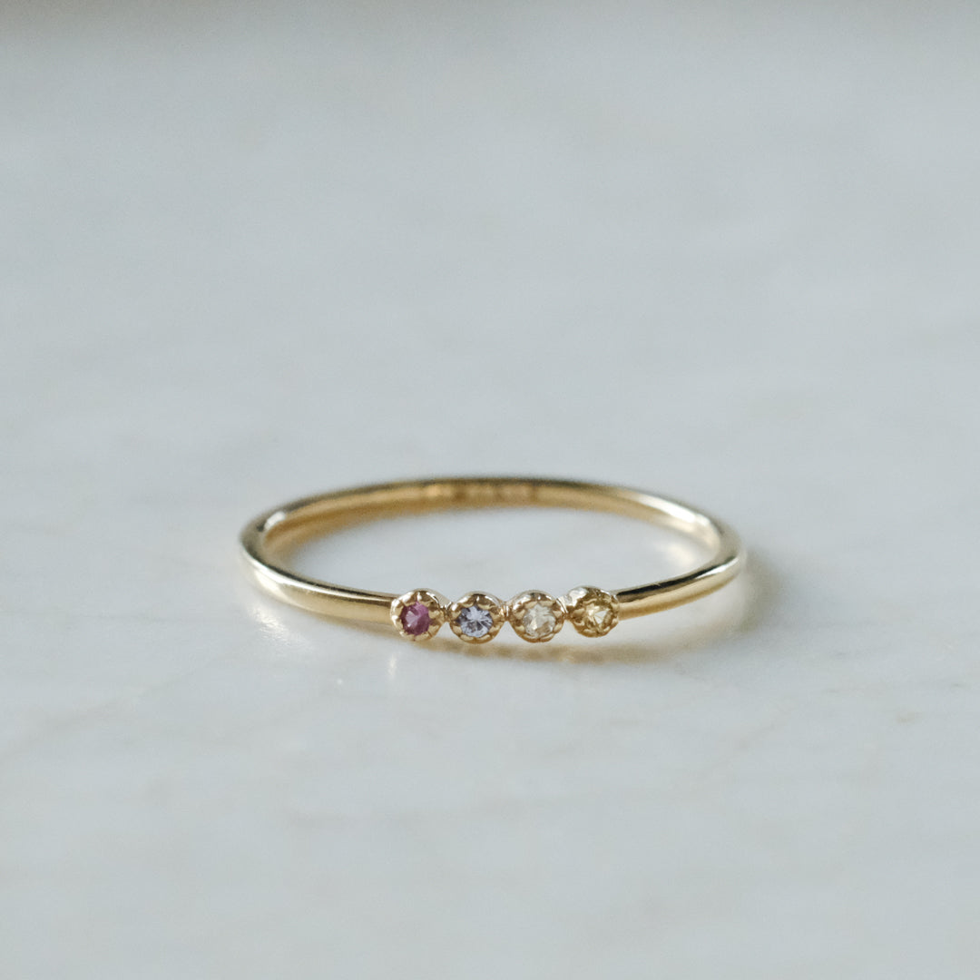 【受注商品】［cobaco］Birthstone Ring_milgrain