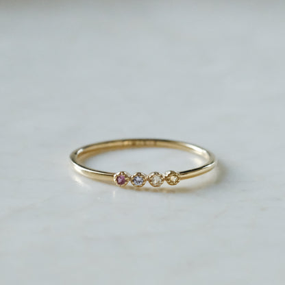 【受注商品】［cobaco］Birthstone Ring_milgrain
