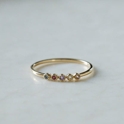 【受注商品】［cobaco］Birthstone Ring_milgrain
