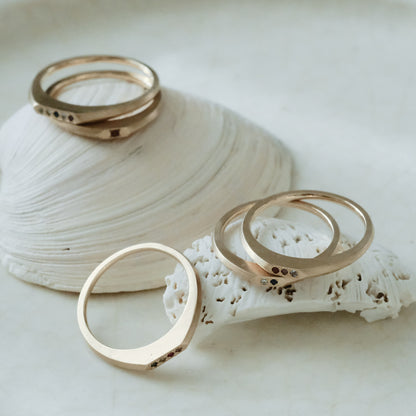 【受注商品】［cobaco］Birthstone Ring_signet