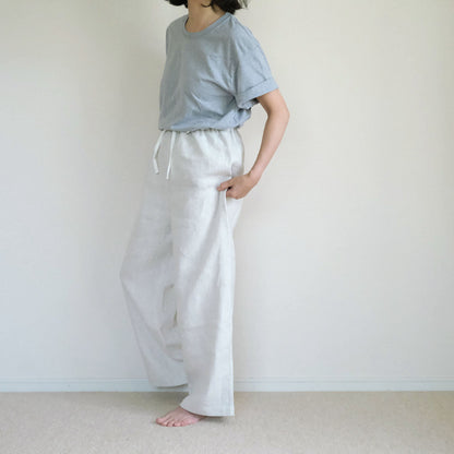 TLB HOME リネンスリープパンツ　オイスターモザイク