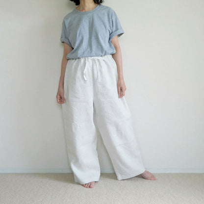 TLB HOME リネンスリープパンツ　オイスターモザイク