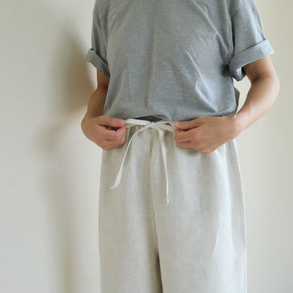 TLB HOME リネンスリープパンツ　オイスターモザイク