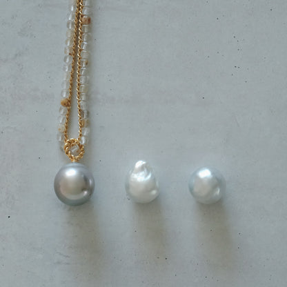 shuo'／《一部予約商品》Black Pearl Rutile Quartz Necklace