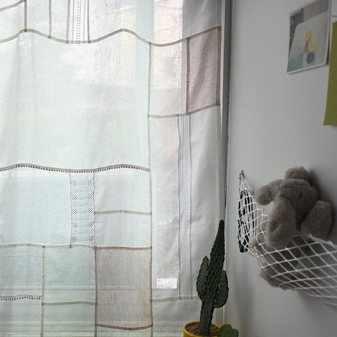 透けるリネンのパッチワーククロスキット