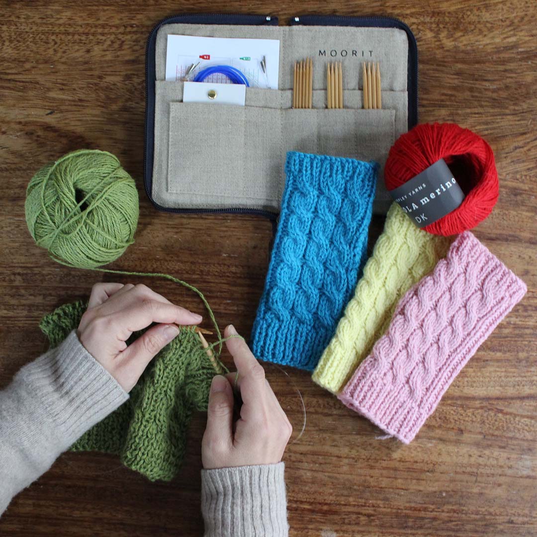 Beginner’s project series 5　交差編みのウォーマー キット